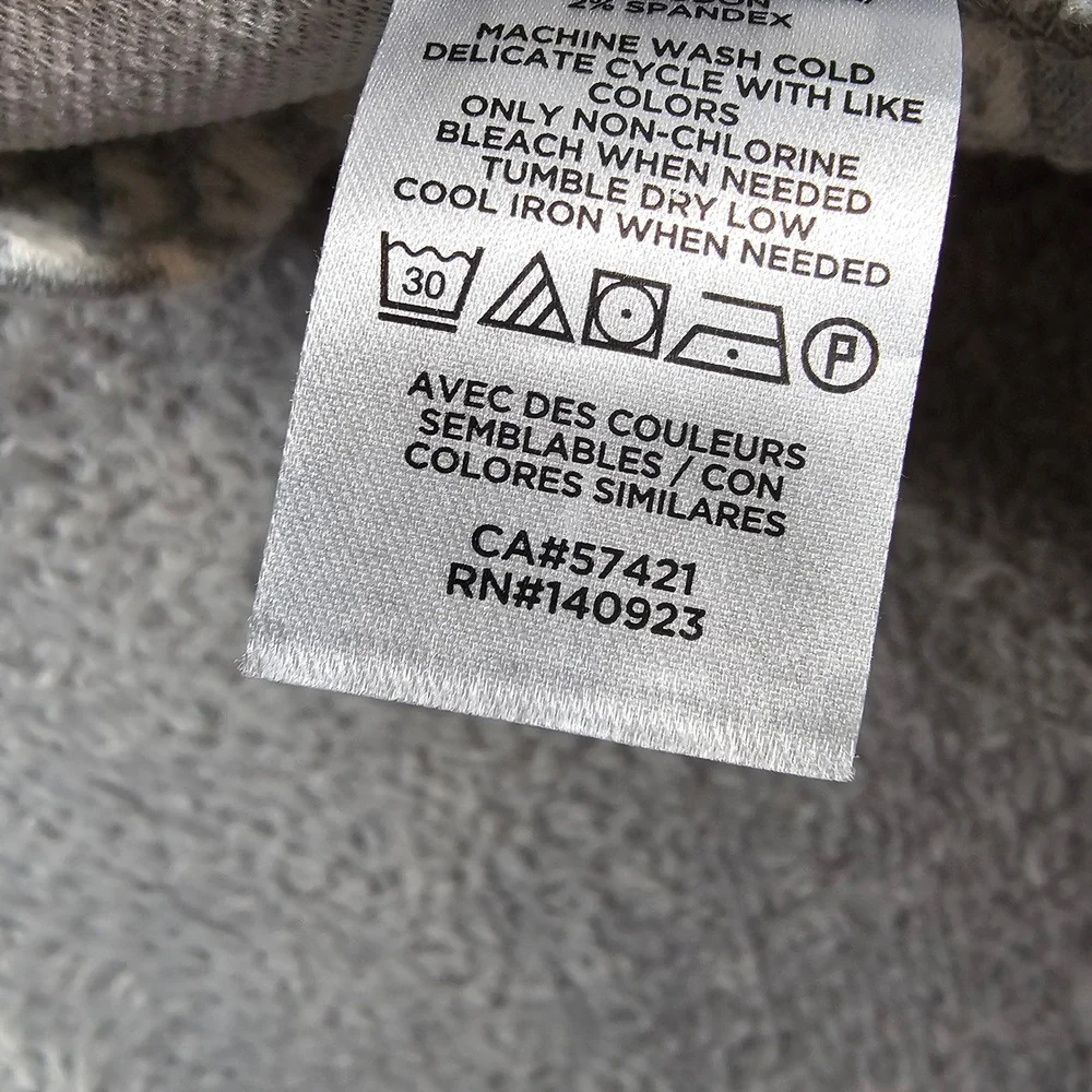 LOFT Grey White Textured‎ Knit Puff Sleeve Square Neck Top Womens Medium